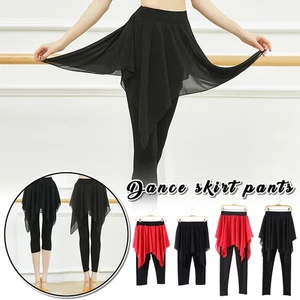 Dance Pant Latin Dance Pants Women's Dancing Pants Belly Practice Trousers Skirt - Picture 1 of 28