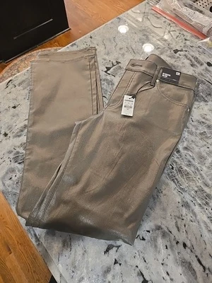 Express Pants Women's 12R Skyscraper Mid Rise Stretch Flare Faux Leather NWT - Image 1 of 4