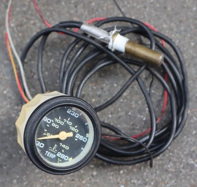 Vintage Car Temperature Gauge Manometer 130F 280F - 140C - Image 1 of 4