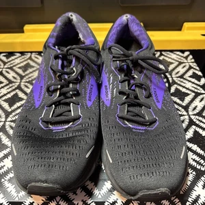 Brooks Ghost 13 Running Shoes Men’s Size 14 Black Purple Sneakers - Picture 1 of 13