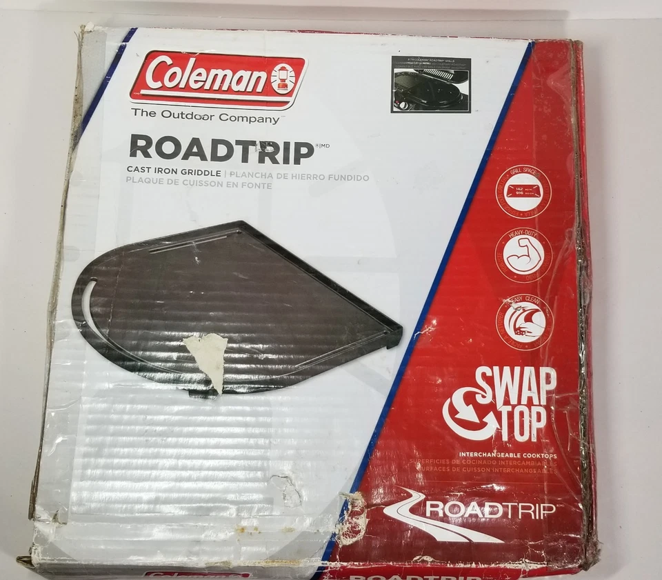 Chapa Coleman Roadtrip Grill ferro fundido nunca usada - Imagem 1 de 4
