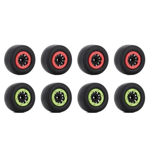 4X RC Short Course Truck Tires Wheel 12mm Hex For 1/10 TRAXXAS SLASH Rustler CAR - Picture 1 of 22