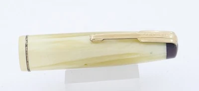 Tapa pluma estilográfica Waterman enfermera blanca y dorada - años 40 - piezas Foto 1 de 4