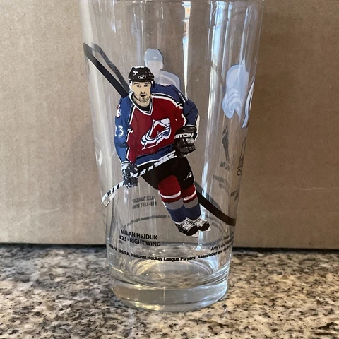 2004 Arbys Colorado Avalanche Pint Glass milan hejduk and alex Tanguay 3 Of 4 Cover