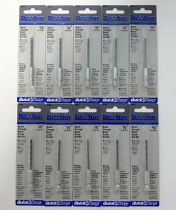 10 PUNTE TRAPANO A CAMBIO RAPIDO DISSTON 1/8" OSSIDO NERO GAMBO ESAGONALE 1/4" 6954 - Foto 1 di 3