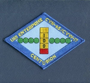 CVN-65 USS ENTERPRISE CVW-17 100 CENTURION US Navy Ship Squadron TRAPS Patch - Picture 1 of 1