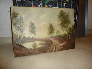 Unbekanntes Öl Gemälde aus Villenauflösung Landschaft - ca. 70x50cm  ... - Bild 1 von 10