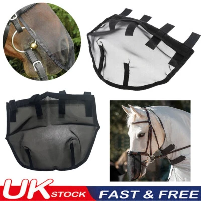 1/2x Horse-Nose-Net Sun Fly Mask Shield Pollen Filter Animal Nose Protection Net - Image 1 of 4
