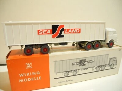 WIKING VINTAGE 1:87 US CONTAINER  TRUCK  SEALAND 1976-1984  MINT 836/1D - Image 1 of 4