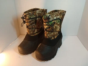 Itasca Insulated Boots, Black, Bottom, Real Tree Edge, Camo Upper Size 3 Great C - Picture 1 of 14