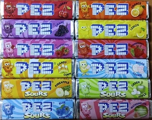 12 PACKS ALL DIFFERENT FLAVORS PEZ CANDY REFILLS - Picture 1 of 2