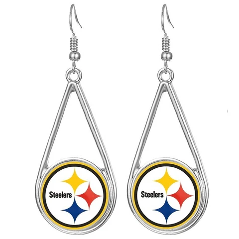 Pittsburgh Steelers Womens Silver Drop Dangle Earrings w Gift Pkg D29 Cover