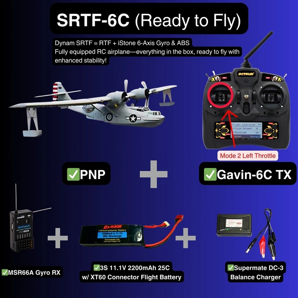 Dynam PBY Catalina V2 Grey Twin Engine RC Float Plane 1500mm 59" Wingspan - Image 1 of 4