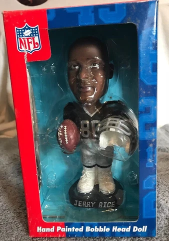 QUARTERBACK CLUB NFL #80 JERRY RICE BOBBLE HEAD NIB FREE Shipping! Cover