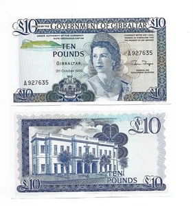 Gibraltar 10 Pounds 1986 UNC - Picture 1 of 1