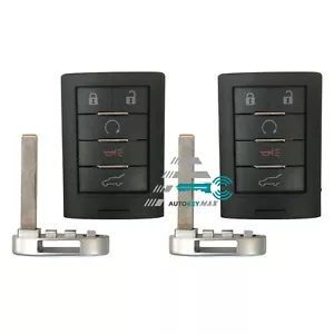 2 Remote Key Fob for 2013 2014 Cadillac SRX ATS ELR XTS NBG009768T 5 BUTTON - Picture 1 of 2