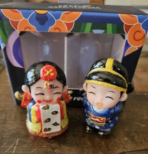 Deirume koreanische Volkspuppen liebende Paare BRÄUTIGAM UND BRAUT 3" SEHR SÜSS - Bild 1 von 7