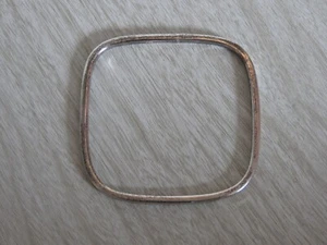 VTG Marked 925 Sterling Silver Square Bangle Bracelet 2.5" Diameter READ - Picture 1 of 13