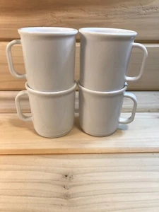 Rubbermaid Vintage Melmac Coffee Tea Mugs 4pc White #3813 - Picture 1 of 5