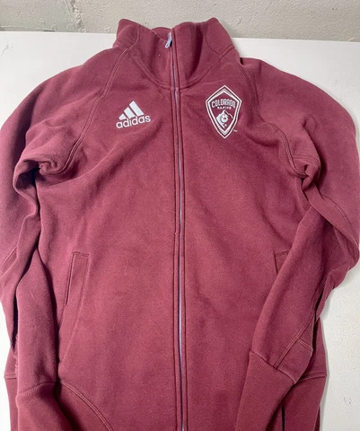 Colorado Rapids MLS Adidas Men's Sideline Burgundy Full-Zip Jacket Large Cover