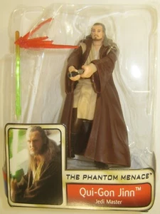 Qui-Gon Jinn 2002 Hasbro 3.75" Star Wars Jedi Master Figure NEW Complete TSC - Picture 1 of 5