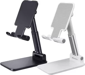2PACK Adjustable Metal Desk Tabletop Phone iPad Tablet Stand Holder Foldable - Picture 1 of 30