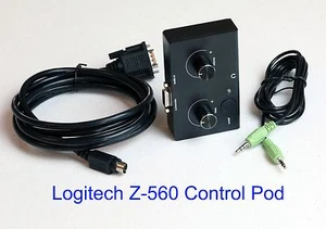 Pod de control de repuesto negro cableado remoto Logitech Z-560 altavoces para computadora z560 - Imagen 1 de 6