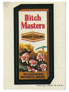 1973 Topps Wacky Packages segunda serie 2 Ditch Masters cigars tb ex+ - Imagen 1 de 1