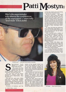 Patti Mostyn interview re Elton John & Renate - New Idea 2 May 1987 - 2 pages - Picture 1 of 1