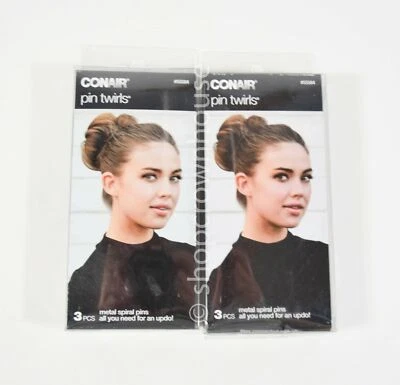 2 Pks CONAIR Pin Twirls - No Hairpins Needed - Metal Spiral Pins - 3 Per Pk = 9 - Image 1 of 4