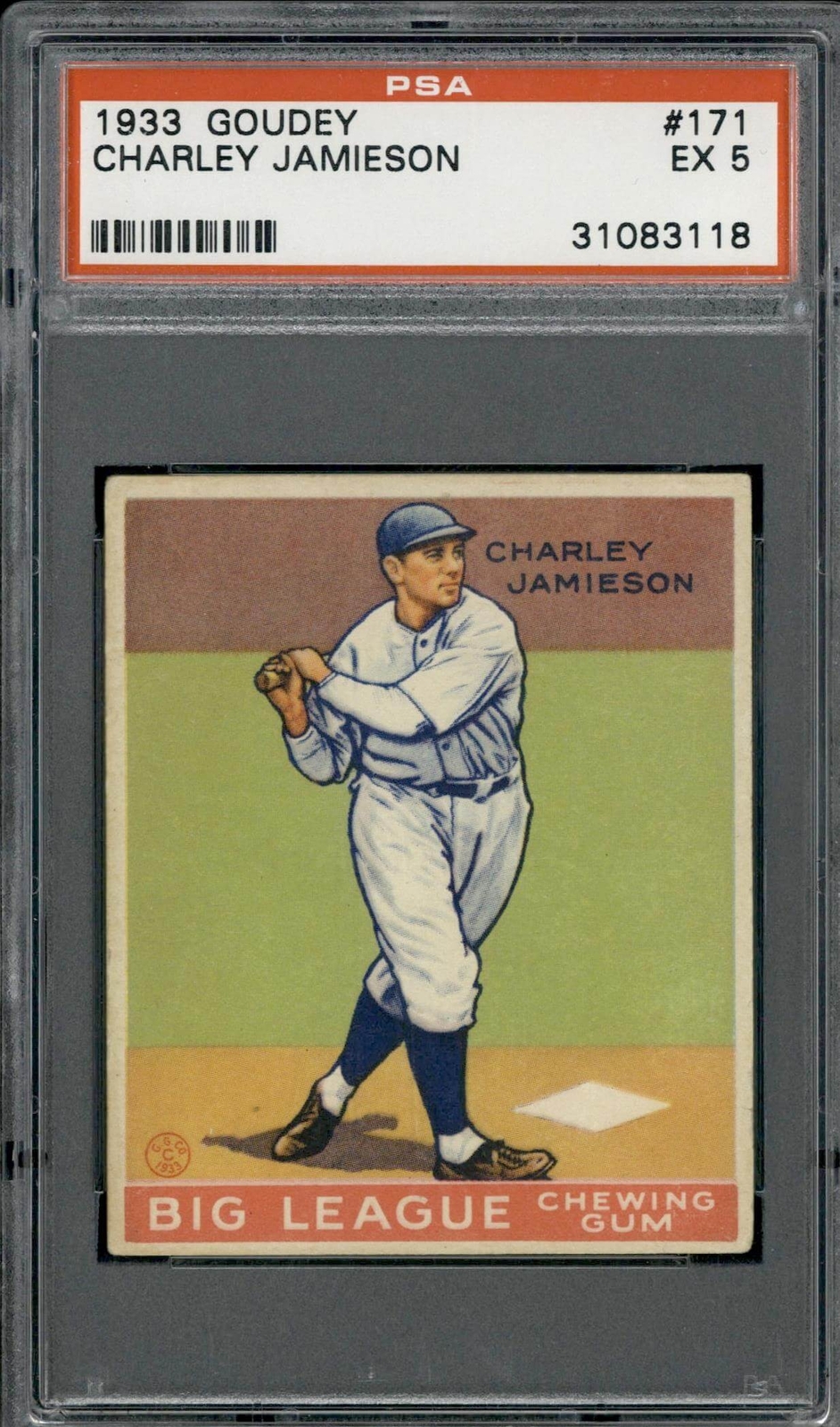 1933 Goudey #171 Charley Jamieson - PSA 5