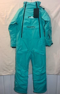 NEW Oukafu Women SZ M Blue One Piece Ski Suits Jumpsuits Snowsuit Coveralls A74 - Picture 1 of 13