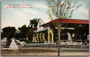 Postcard Tucson Arizona 1910s The Steinfeld Residence North Main St. Pima County - Picture 1 of 2
