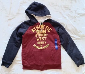 Lee Youth Boys Sherpa Lined Hoodie Jacket Tawny Port Sz L 14-16 1240769 - Picture 1 of 6