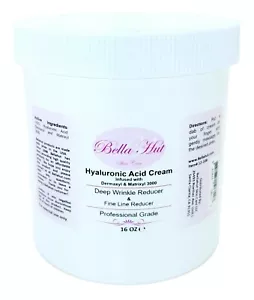 BELLAHUT - 16 OZ. HYALURONIC ACID CREAM MOISTURIZER - DEEP WRINKLE REDUCER - Picture 1 of 7