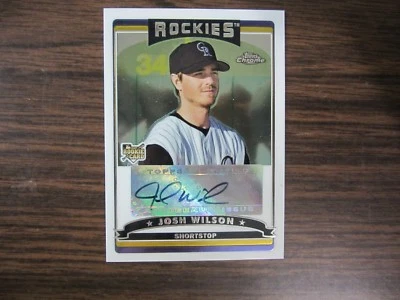 2006 Topps Chrome #351 Josh Wilson Autograph Card (B50) Colorado Rockies - Image 1 of 2