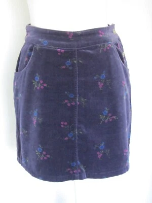 Saia Feminina’s Girl’s The Gap Est 1969 Curta Veludo Azul Escuro Violeta tamanho 12 - Imagem 1 de 4