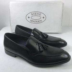 Steve Madden Scarpe Uomo Emeree Pelle Punta Chiusa Slip On, Nero - Foto 1 di 8