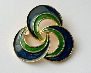 Vintage Marks & Spencer enamel Celtic style love knot brooch (VB1) - Picture 1 of 9
