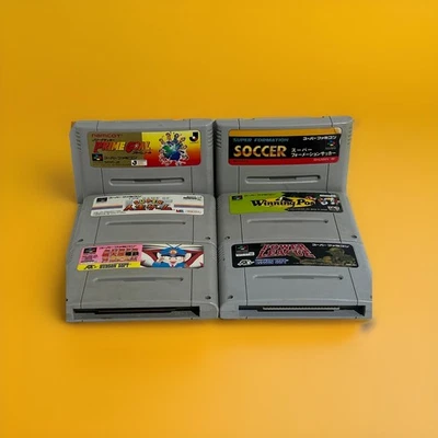 Super Famicom SNES Lote de 6 VIDEOJUEGOS CARTUCHOS NO PROBADOS SOLO POWER LEAGUE Foto 1 de 4
