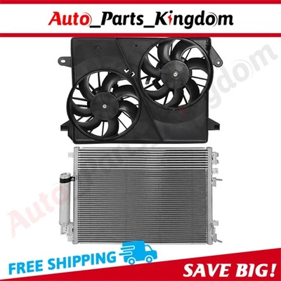 AC Condenser Cooling Fan Kit For 2005-2010 Chrysler 300 2005-2008 Dodge Magnum - Image 1 of 4