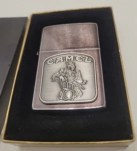 Vintage 1992, ZIPPO, Joe Camel on Motorcycle Lighter UNFIRED., Made In USA NIB - Picture 1 of 11