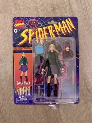 Figura Serie Cartas Retro Marvel Legends Gwen Stacy Mary Jane Watson Spider-Man Foto 1 de 2