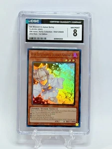 Yu-Gi-Oh 2023 Flor de Ceniza y Primavera Alegre RA01-EN008 25º Ann URare 1ª Edición CGC 8 - Imagen 1 de 3
