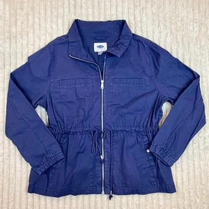 Chaqueta utilitaria azul marino antigua con cordón cintura talla XL nueva sin etiquetas - Imagen 1 de 6