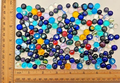 200+Small Handcrafted Dichroic Glass Cabochons/Lot/Jewelry Making/90 COE - Image 1 of 3