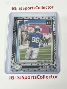 2024 Panini Donruss Optic - Rated Rookie AJ Barner #204 Stars Prizm (RC) - Picture 1 of 2