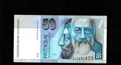 50 KORUN VERY FINE  CRISP  BANKNOTE FROM  SLOVAKIA  2002  PICK-21 - Image 1 of 2