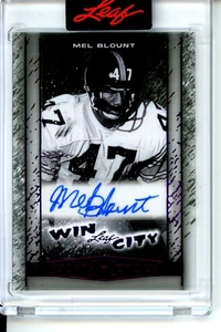 Mel Blount Leaf Sports Heroes 2025 Win City Auto 1/1 Salón de la Fama Steelers - Imagen 1 de 1