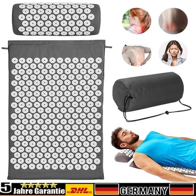MARKENLOS Akupressurmatte Akupressur Set Nadelmatte Akupunktur Kissen Massagematte Yoga